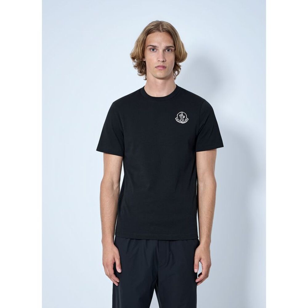 Moncler Men Logo Motif Cotton Jersey T-Shirt